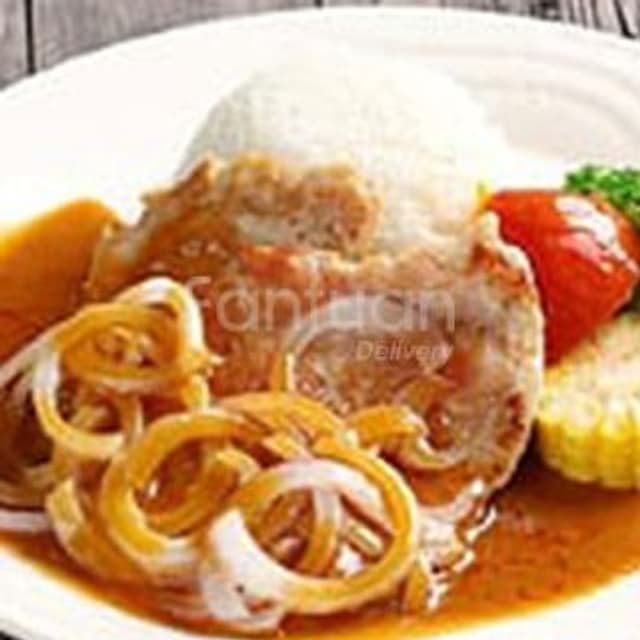 Pork Chop with Onion Sauce on Rice — 洋蔥豬扒飯